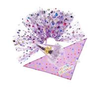 DIKACA Pet Birthday Costume Purple Tutu Skirt and Cone Hat with Birthday Scarf for Cats and Small Dogs Soft Lightweight Reusable Party Outfit Accessories