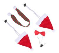 DIKACA Pet Christmas Hat Scarf for Small Animals like Rabbit Hamster Guinea Pig Funny Xmas Small Animals Costume for Pet Party