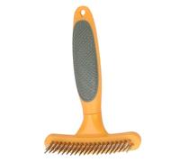 DIKACA Pet Nail Rake Comb Dog Grooming Brush Double Row Teeth Pet Hair Brush Remover Puppy Shedding Tool for Dogs