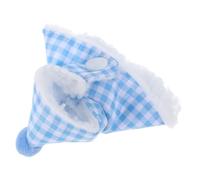 DIKACA Pet Parrot Cloak Warm Plush Bird Costume Blue S Size Winter Jacket Parrot Outfit Soft Checked Cape for Small Birds Cockatiels Cosplay Clothes