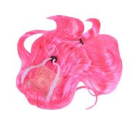 DIKACA Pet Wig Headwear Soft Comfortable Rose Red Costume Accessory for Dogs and Cats Creative Bright Design Easy to Wear for Adorable Fancy Dress and Daily Outings