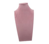 DIKACA Pink Jewelry Display Stand Model Lifelike Neck Form Necklace Rack Holder for Selling Show Stable