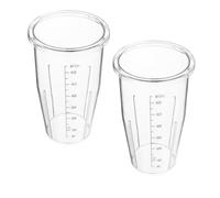 DIKACA Plastic Blender Cups 2pcs 650 ml Replacement Blender Cups with Graduated Scale PC Wide Compatibility for Mixing and Blending