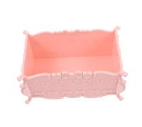 DIKACA Plastic Hamster Bathtub with Non-slip Bottom for Pets Cage Stable Sandbox Bath Container Easy to Clean Cute Pink Animal Bathroom Supply