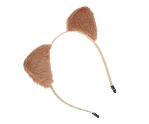 DIKACA Plush Cat Ear Headband for Women with Soft Plush Material and Versatile Use, Gentle on Head, for Daily Use at Home, Cute and Adorable Skincare and Makeup Headband