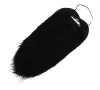 DIKACA Plush Fake Beard Black Cosplay Halloween Beard for Men Comfortable Breathable Party Accessory for Stage Performance and Pirate Fancy Dress