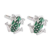 DIKACA Polished Alloy Frog Cufflinks for Men Unique Classic Design for Shirts Easy to Fasten and Comfortable for Weddings Business Formal Events Father S Day gift for for for for for for