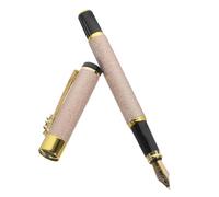 DIKACA Portable Calligraphy Fountain Pen Fine Tip Metal Matte Barrel Smooth Writing Ergonomic Design Reusable Pen for Artists Students Teachers