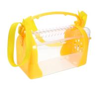 DIKACA Portable Lightweight Hamster Cage with Handle Outdoor Travel Pet Carrying Box with Food Bowl and Water Bottle Compact Sturdy Plastic Small Animal Carrier for Hamsters