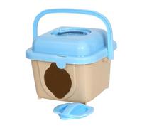 DIKACA Portable Small Pet Carrier Cage for Hamsters and Turtles Lightweight Plastic Travel Box for Small Animals Compact Design for Easy Outdoor Transport and Safe Use Random Color