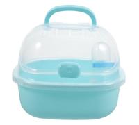 DIKACA Portable Small Pet Travel Cage Lightweight Hamster Carrier with Half-view Design for Hamsters Rats Sugar Gliders Compact Outdoor Carrying Box for Safe Transport