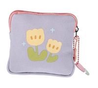 DIKACA Portable Tampon Container Compact Sanitary Napkin Storage Pouch for Travel School Lightweight Privacy Protection Coin Case