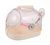 DIKACA Portable Transparent Bird Carrier Cage with Visibility and Movable Perch Spacious Small Bird Travel Cage for Parakeets Cockatiels Home Outing Easy-clean Removable Tray Design