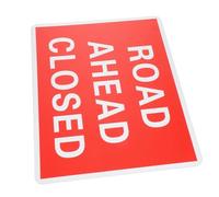 DIKACA PVC Road Closed Sign Road Traffic Warning Symbol Safety Sign for Outdoor Use Easy Installation Highly Visible for Parking Guiding and Public Places