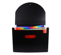 DIKACA Rainbow Expanding File Folder with Lid, Multilayer Plastic Document Organizer, Accordion Paper Folder for Office, School, and Home Filing Storage