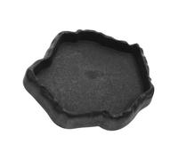 DIKACA Realistic Rock Texture Reptile Food Water Bowl for Tortoise Lizard Bearded Dragon Gecko Feeder Dish with Natural Habitat Design Suitable for Terrarium Feeding and Drinking