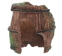 DIKACA Reptile Cave Hideout with Ventilation Small Spider and Tortoise Habitat Enclosure Transparent Breathing Shelter for Leopard Gecko Accessories and Bearded Dragon Tanks