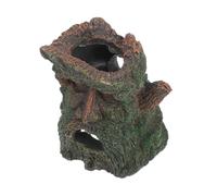 DIKACA Resin Hollow Tree Trunk Aquarium Cave Safe Fish Tank Decor for Shrimp Cichlids Betta Fish Reptile Hideout Resin Habitat with Unique Human Face Design Easy to Clean