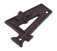 DIKACA Retro Cast Iron House Number with Unique Hammered Finish DIY Decorative Metal Door and Mailbox Address Plaque Vintage Style Number Sign for Home Exterior