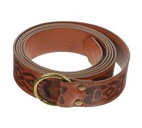 DIKACA Retro Medieval Sword Belt Renaissance Costume Accessory for Party Cosplay with Textured Embossed Design and Secure Practical Fit Deep Brown