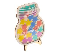 DIKACA Reward Jar for Star Reward Chart Storage for Classroom Decoration DIY Activities Adorable Wooden Design for Behavior Management and Motivation
