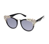 DIKACA Rhinestone Retro Cat Eye Sunglasses for Women Fashionable Outdoor Sun Protection with UV Blocking Chic Glitter Design for Beach Birthday Photo Shoot Stylish Gift