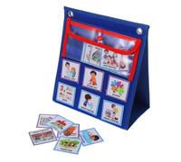DIKACA Routine Visual Calendar Chart for Behavior and Chore Planning Hanging Schedule with Bright Colors and Cute Designs for Autism and Language Delay Education