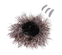 DIKACA Scientist Costume Set Crazy Old Man Wig with Mustache and Eyebrows Light Brown Physicist Headgear for Cosplay Parties School Events