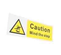 DIKACA Self-adhesive Mind the Step Sign Warning Sticker for Floors and Stairs Highly Visible Safety Decals for Workplace and Outdoor Use Easy to Install Caution Labels