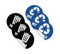 DIKACA Self-Adhesive Waste Sorting Decals Garbage Can Stickers for Home Office Hotel Environmental Protection Reusable Recycling Bin Labels