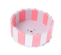 DIKACA Silent Hamster Running Wheel Pink White Large Exercise Wheel for Hamsters Mice Gerbils Compact Lightweight for Muscle Building and Mental Health Maintenance