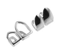 DIKACA Silver Teeth Grill Props Double Hollow Smooth Design, Comfortable Fit Copper Hip-hop Accessories for Rappers Performances and Parties