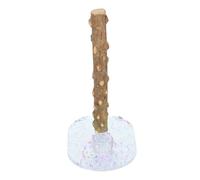 DIKACA Slip and Wood Parrot Perch Stand with Strong Suction Cup Textured Platform for Enhanced Safety and Comfort Suitable for Parakeets Cockatiels Conures and Various Parrot