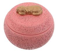 DIKACA Small Cement Dog Urn for Ashes with User-friendly Lid Pet Memorial Keepsake Box for Cremation Pet Ashes Container Memories