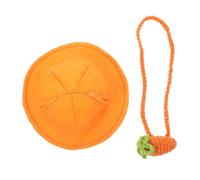 DIKACA Small Pet Rabbit Carrot Pouch and Breathable Orange Hat Lightweight Comfortable Bunny Costume for Birthday Halloween Christmas Photo Shoots and Parties