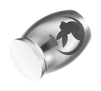 DIKACA Small Stainless Steel Pet Urn for Ashes Mini Keepsake Memorial Urn for Rabbits Cats Dogs Compact Ashes Holder for Small Animals Easy to Clean and Portable
