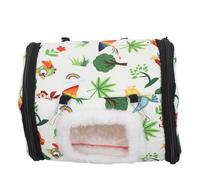 DIKACA Small Winter Warm Parakeet Sleeping Hut with Hanging Chain Cotton Bird Bed Hammock Outside Cage Cozy Snuggle Nest for Budgies Lovebirds Conures Cockatiels