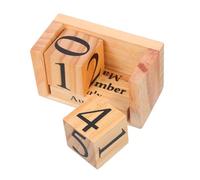 DIKACA Solid Wood Desk Calendar Block Perpetual Date Display Cube for Daily Use Multifunctional Wooden Desktop Ornament for Teachers Students Professionals Elegant Sustainable Decor