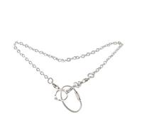 DIKACA Stainless Steel Bird Foot Chain Ring for Parrots and Quaker Birds Open Anklet with Chain for Cockatiel Training Outdoors Portable Heavy Duty Leg Band Harness