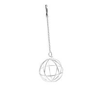 DIKACA Stainless Steel Hanging Pet Grass Dispenser Ball Frame for Rabbits Guinea Pigs Chinchillas Small Animals Cage Feeder for Pasture Feeding and Emotional Relaxation