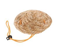 DIKACA Sun Hat Garden Cats Dog Cool Outdoor Hat Dog Headwear Puppy Sombrero Woven Sunshade Khaki