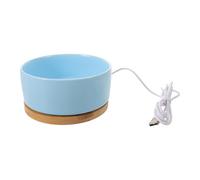 DIKACA Thermostatic Heating Cat Bowl Ceramic Heated Pet Bowl Set for Kittens Small Pets Winter Outdoor Use Warming Water Cat Food Dishes
