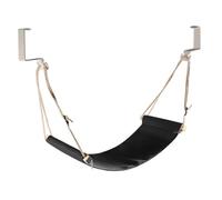 DIKACA Under Desk Foot Hammock with Hooks Polyester Cotton Foot Rest for Office and Home Ergonomic Leg Support to Fatigue and Comfort During Long Work Hours