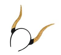 DIKACA Unique Antelope Horn Hairband Lightweight Costume Headband for Halloween Party Cosplay and Daily Wear Gold Sheep Horn Headdress Adding Charming Festival Atmosphere