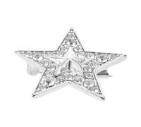 DIKACA Vintage Alloy Star Lapel Pin with Rhinestones for Women Dazzling Brooch Badge for Jackets and Suits Multi Use Retro Clothes Accessory with Shimmering Sparkle