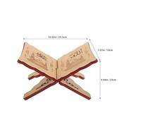 DIKACA Vintage Carved Quran Stand Holder Wooden Islamic Prayer Book Display Rack for Thick Religious Texts Reading Home Decor