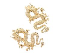 DIKACA Vintage Chinese Dragon Earrings for Women and Intricately Carved Ear Jewelry Elegant Gold Tone Chinese Style Craftsmanship Gift for Refined Taste and Cultural Fashion