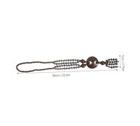DIKACA Vintage European Style Beaded Necklace with Tassel Sturdy Coconut Shell Beads Jewelry for Women and Men Retro Boho Summer Beach Accessory