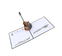 DIKACA Vintage Guitar Pop Up Card Handmade Music Birthday Greeting for Lover Teacher Friend Thank You Blessing Craft Paper Design