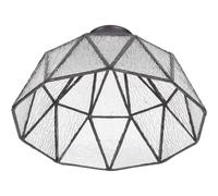 DIKACA Vintage Transparent Glass Pendant Light Shade Decorative Ceiling Lamp Cover for Bare Bulb Suitable for Living Dining Creates Warm Atmospheric Lighting